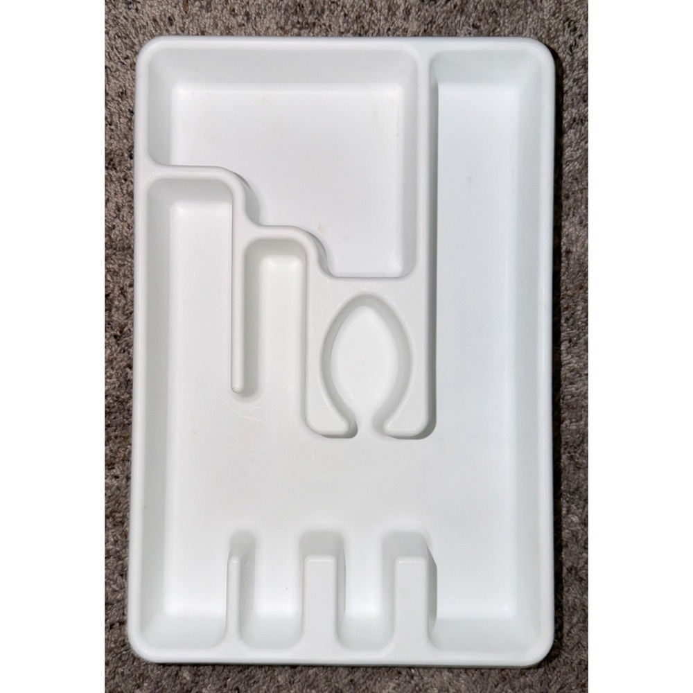 Vintage Rubbermaid Silverware Flatware Tray Utensil Organizer 2921 White 1992